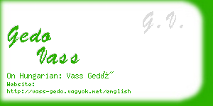gedo vass business card